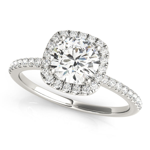 Halo Engagement Ring (Round Center)