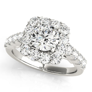 Round Halo Engagement Ring
