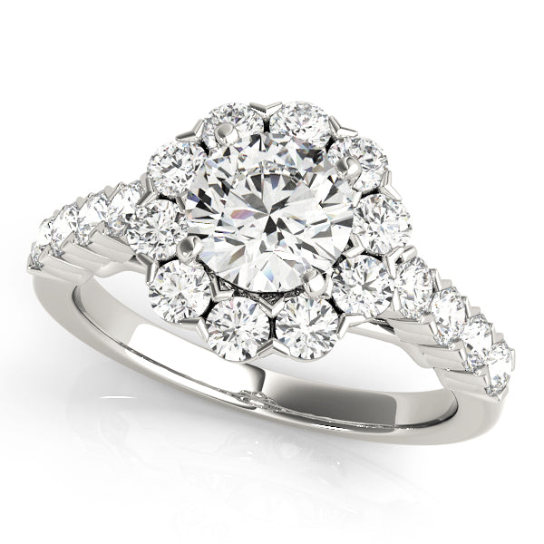 Round Halo Engagement Ring