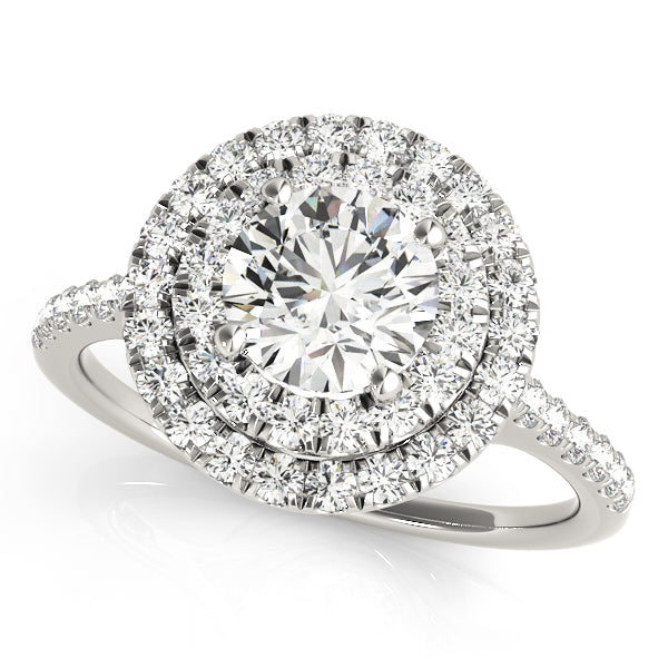 Round Halo Engagement Ring