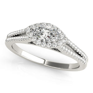 Marquise Halo Engagement Ring (50902-E)