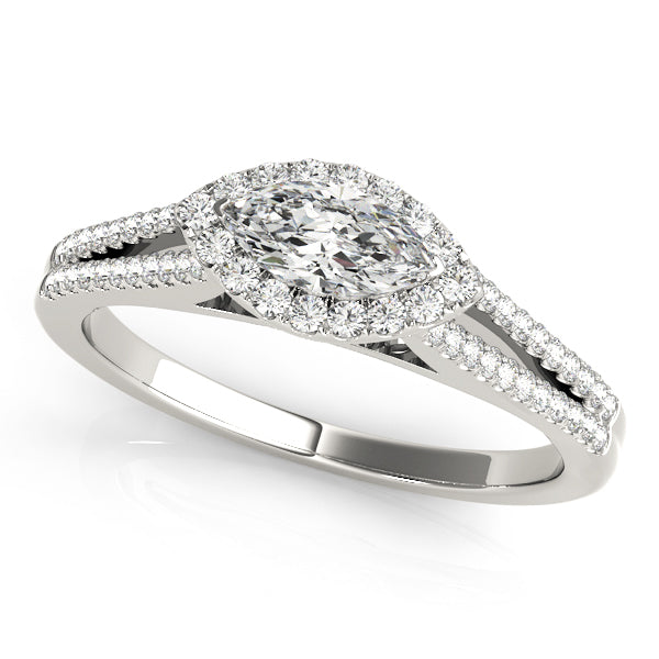 Marquise Halo Engagement Ring (50902-E)
