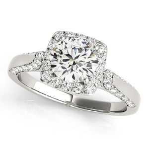 Halo Engagement Ring (Round Center)