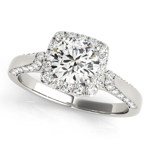 Halo Engagement Ring (Round Center)