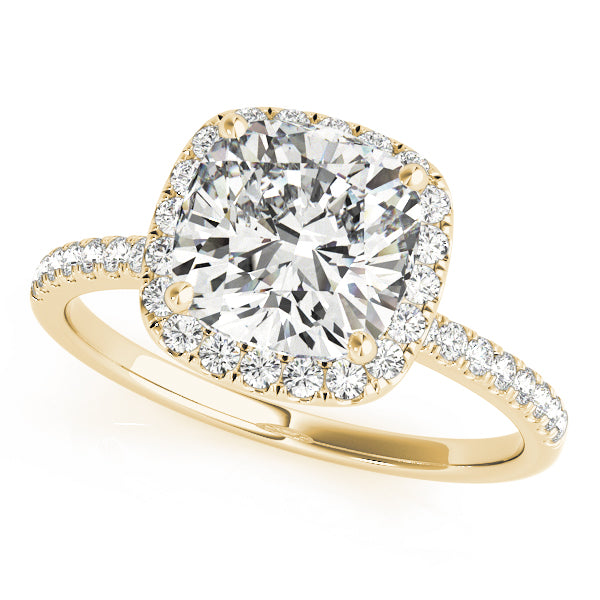 Halo Square & Cushion Engagement Ring (50906-E-6)