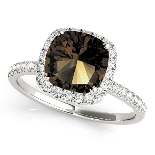Halo Square & Cushion Engagement Ring (50906-E-4.5)