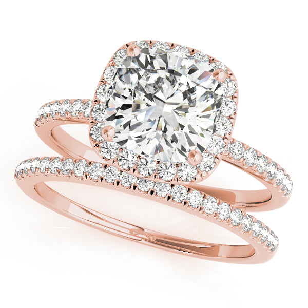 Halo Square & Cushion Engagement Ring (50906-E-6)