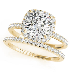 Halo Square & Cushion Engagement Ring (50906-E-5)