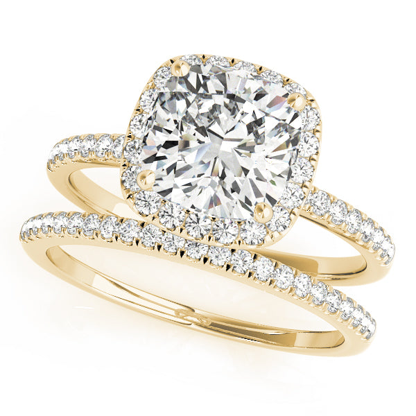 Halo Square & Cushion Engagement Ring (50906-E-5)