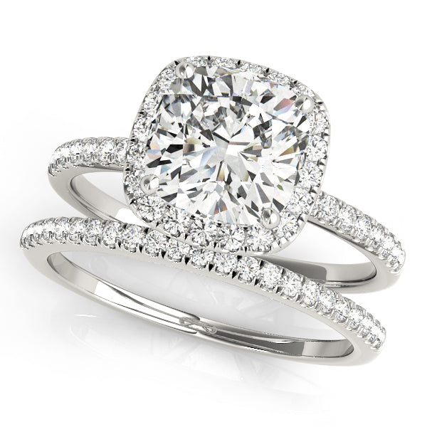 Halo Square & Cushion Engagement Ring (50906-E-6)