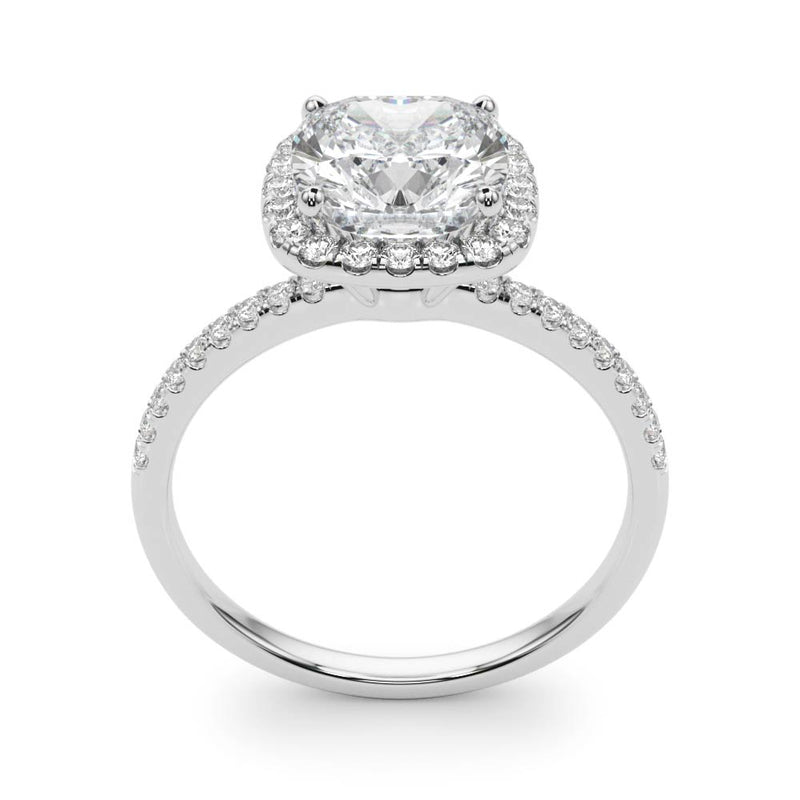Halo Square & Cushion Engagement Ring (50906-E-4.5)