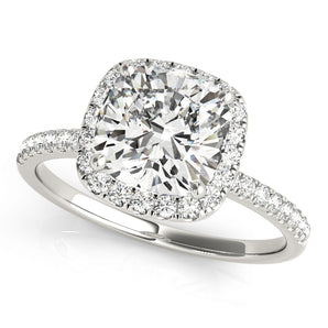 Halo Square & Cushion Engagement Ring (50906-E-6)