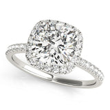 Halo Square & Cushion Engagement Ring (50906-E-6)