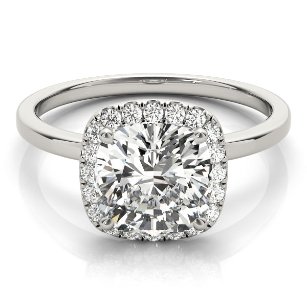 Halo Square & Cushion Engagement Ring (50907-E-4.5)