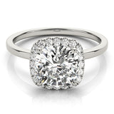 Halo Square & Cushion Engagement Ring (50907-E-6.5)