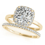 Halo Square & Cushion Engagement Ring (50907-E-4.5)
