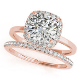 Halo Square & Cushion Engagement Ring (50907-E-6)
