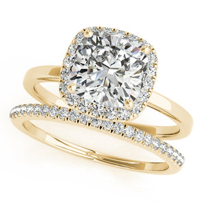 Halo Square & Cushion Engagement Ring (50907-E-6)