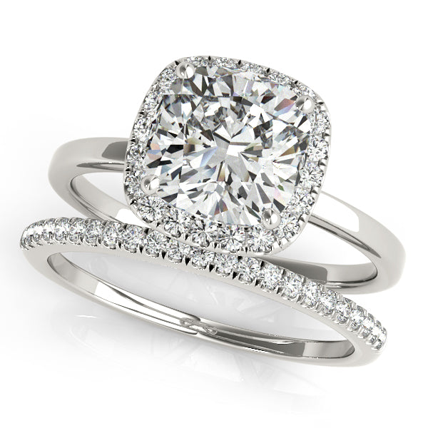 Halo Square & Cushion Engagement Ring (50907-E-6.5)