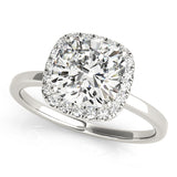 Halo Square & Cushion Engagement Ring (50907-E-6.5)