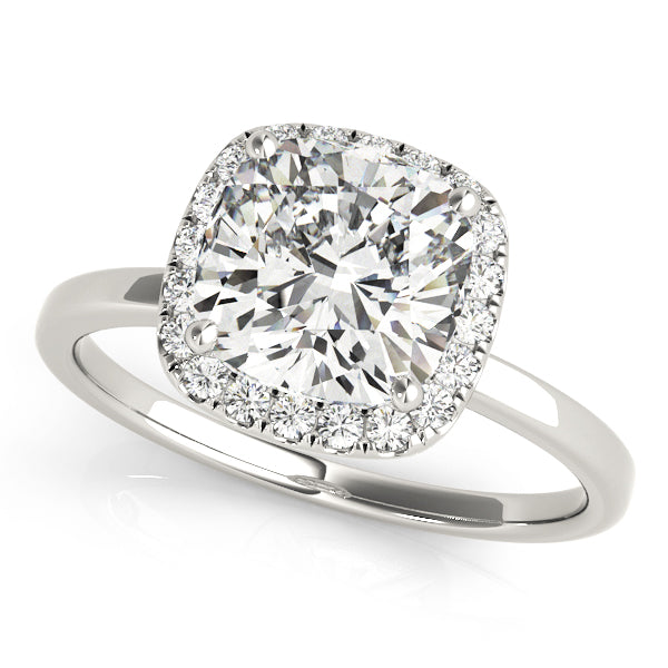 Halo Square & Cushion Engagement Ring (50907-E-6)