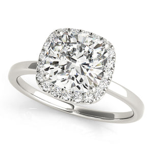 Halo Square & Cushion Engagement Ring (50907-E-5)