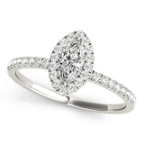 Marquise Halo Engagement Ring (50908-E)