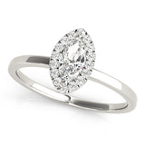 Marquise Halo Engagement Ring (50909-E)