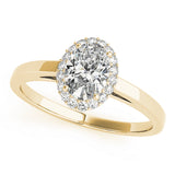 Halo Oval Engagement Ring (50916-E)