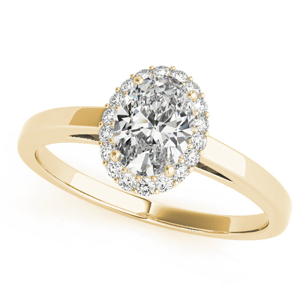 Halo Oval Engagement Ring (50916-E)