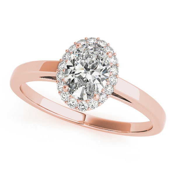 Halo Oval Engagement Ring (50916-E)