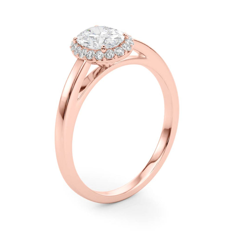 Halo Oval Engagement Ring (50916-E)