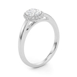 Halo Oval Engagement Ring (50916-E)