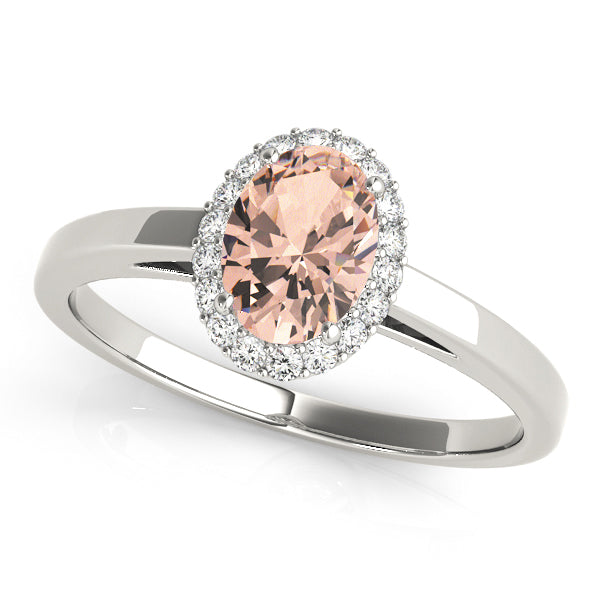 Halo Oval Engagement Ring (50916-E)