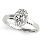 Halo Oval Engagement Ring (50916-E)