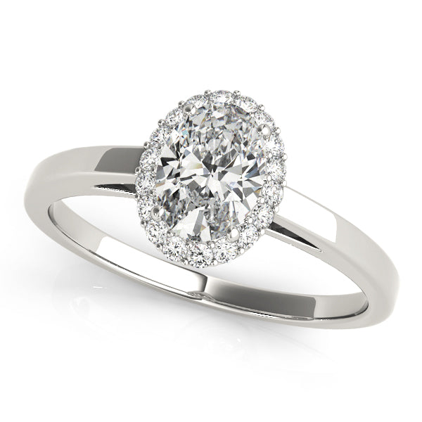 Halo Oval Engagement Ring (50916-E)
