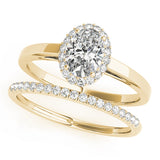 Halo Oval Engagement Ring (50916-E)