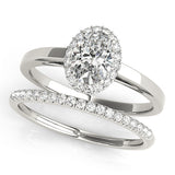 Halo Oval Engagement Ring (50916-E)
