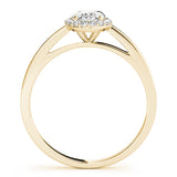 Halo Oval Engagement Ring (50916-E)