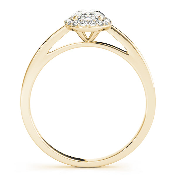 Halo Oval Engagement Ring (50916-E)