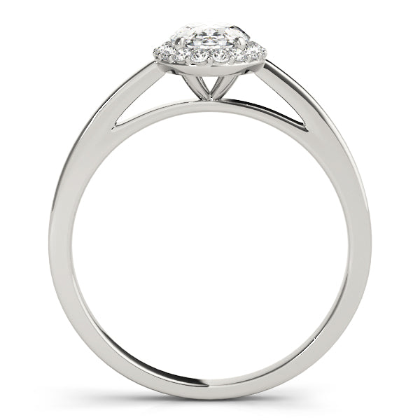 Halo Oval Engagement Ring (50916-E)