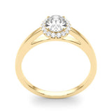 Halo Oval Engagement Ring (50916-E)
