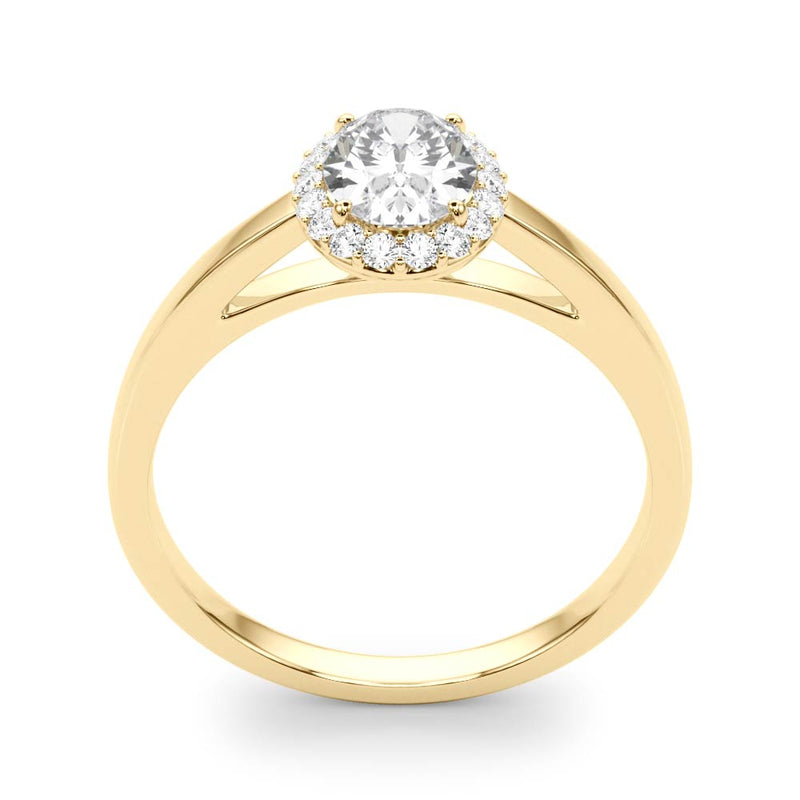 Halo Oval Engagement Ring (50916-E)