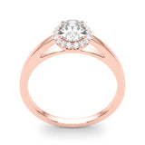 Halo Oval Engagement Ring (50916-E)