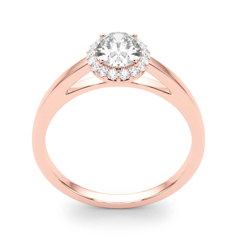Halo Oval Engagement Ring (50916-E)