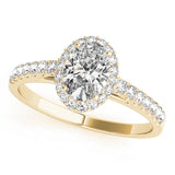 Halo Oval Engagement Ring (50917-E)