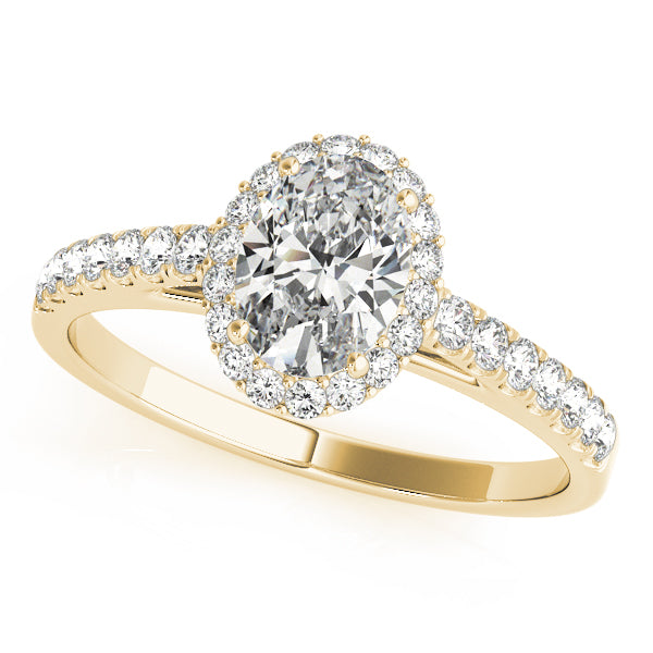 Halo Oval Engagement Ring (50917-E)