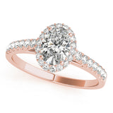Halo Oval Engagement Ring (50917-E)