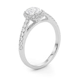 Halo Oval Engagement Ring (50917-E)