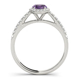 Halo Oval Engagement Ring (50917-E)